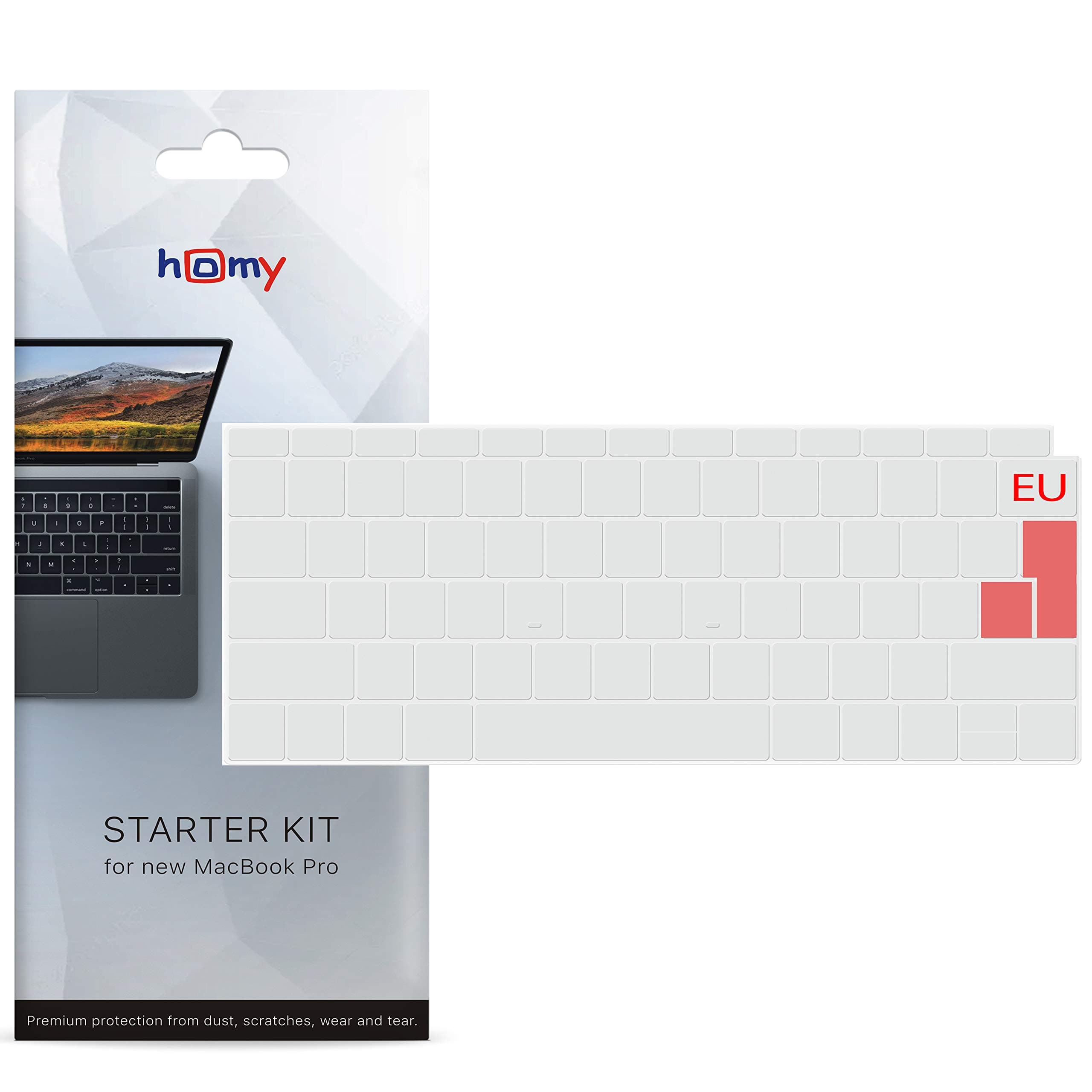 Ultra Thin Keyboard Cover EU Layout Compatible Newest MacBook Pro 13 Inch 2016 Release A1708 Without Touch Bar. Soft-Touch TPU Keyboard Protective Skin Absolutely Transparent and Invisible. EU Layout.