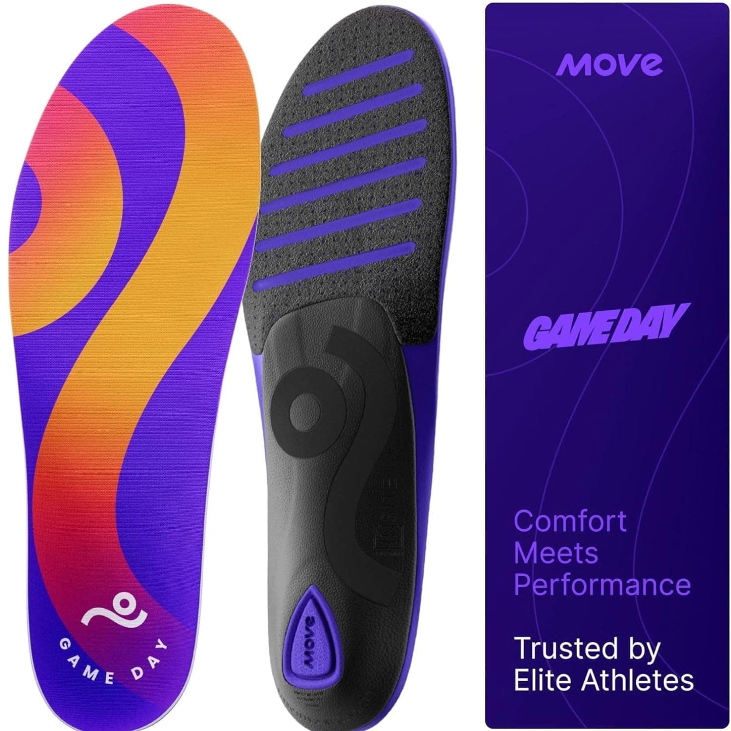 Move Game Day Insoles Support, Multicolor, M 12-12.5 / WM 13.5-14