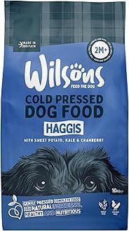 Wilsons - Cold Pressed Dog Food - Premium Complete Dry Meal with Natural, Hypoallergenic, Wheat Free Ingredients, Suitable for Adult Dogs and Puppies 2 Months + (Haggis) (10kg)