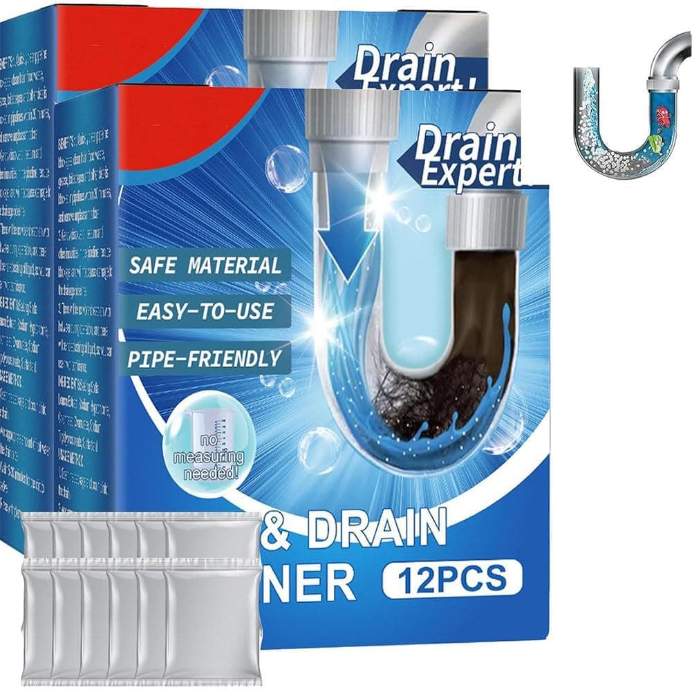 Powerful Pipe Dredging Agent, Powerful Sink Cleaner, Sink & Drain Cleaner, Pipe Dredging Agent, Foam Drain Cleaner for Home & Commercial Use, 1 Pack 6 PCS (2Pack)