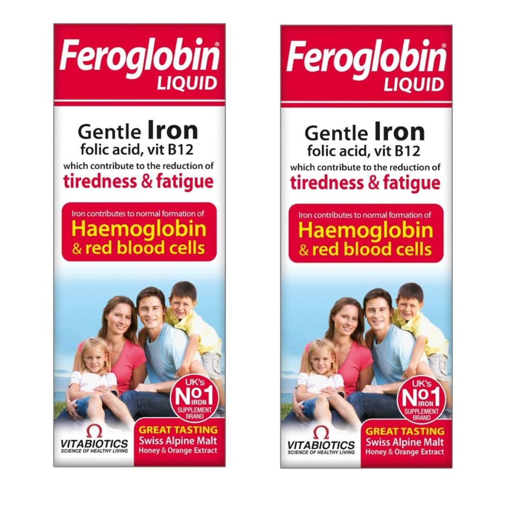 (2 Pack) - Vitabiotic - Feroglobin Plus Liquid | 200ml | 2 Pack Bundle by Vitabiotics