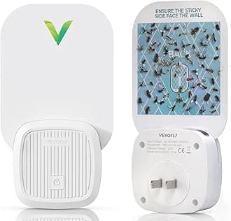 VEYOFLY Flying Insect Trap, Insect Catcher, Indoor Fly Trap, Indoor Flea Trap, Safer Home, Fruit Fly Traps for Indoors, gnat Killer Indoor, Bug Killer, Insect Killer, Zevo (1- Pack Device)