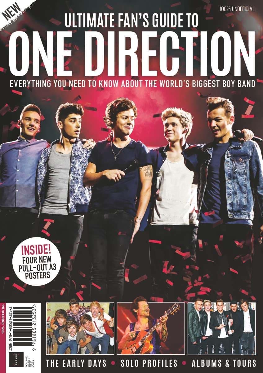 The Ultimate One Direction Fan Pack - featuring a double sided poster; TWO art cards; postcards; and a sticker sheet