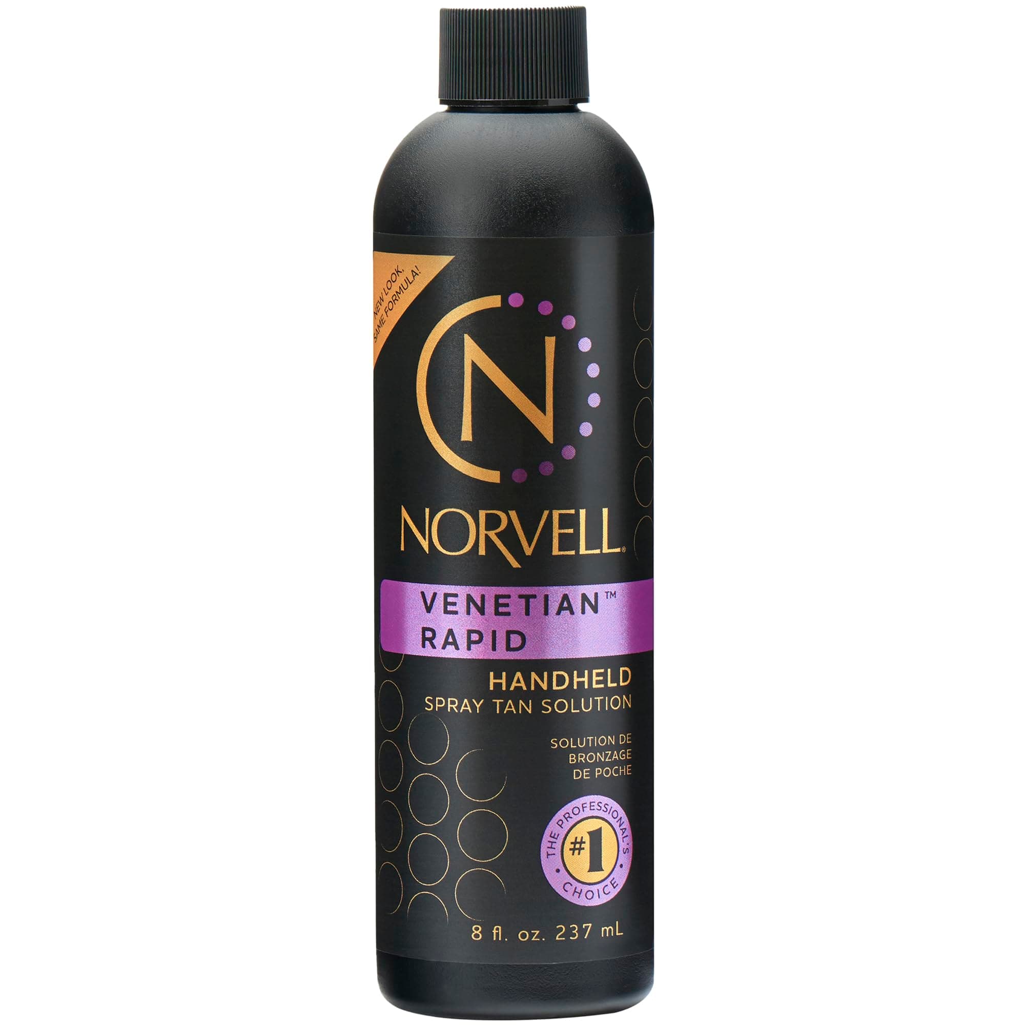 Norvell Premium Rapid Spray Tan Solution Venetian One 8 fl oz – Professional Sunless Tanning Formula for Ultra Fast Natural Bronze Glow, Streak Free, Fast Drying, Long Lasting Color