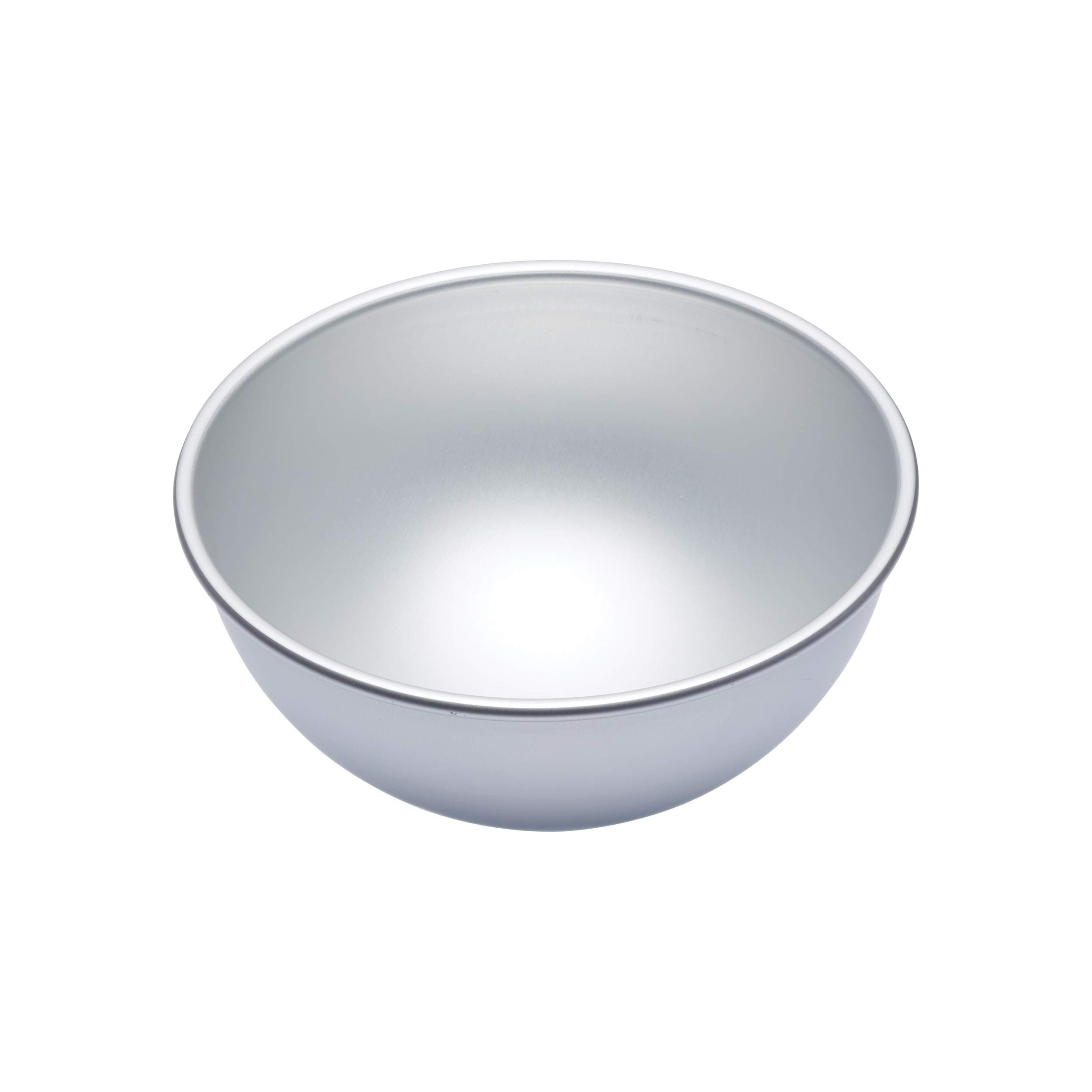 Hemisphere Cake Tin 20 cm, Silver Anodised Aluminium Pan, Lightweight, Heavy Duty, For Baking Half Sphere Cakes, 8 Inch