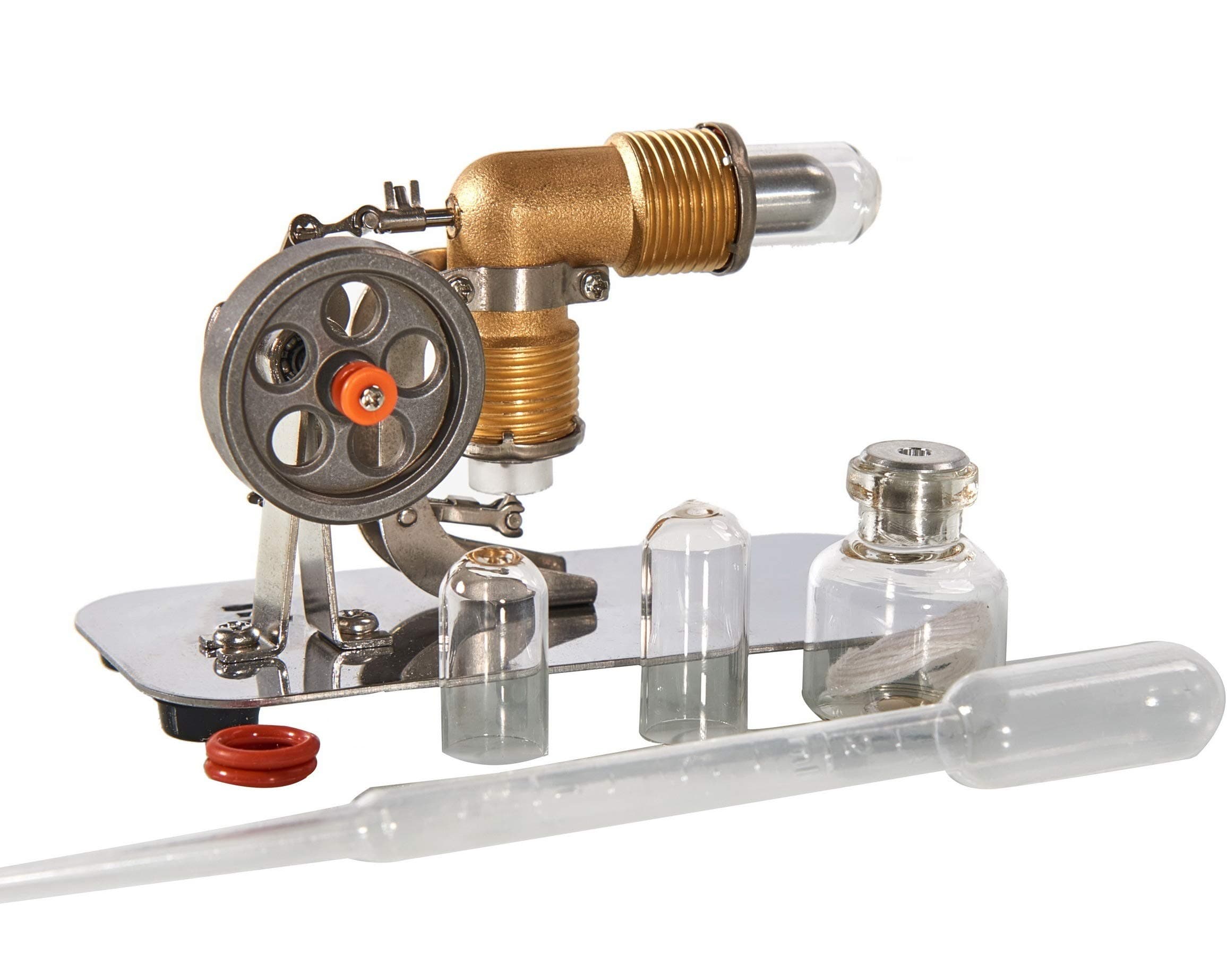 Mini Hot Air Stirling Engine Motor Model Educational Toy Kits Electricity HA001