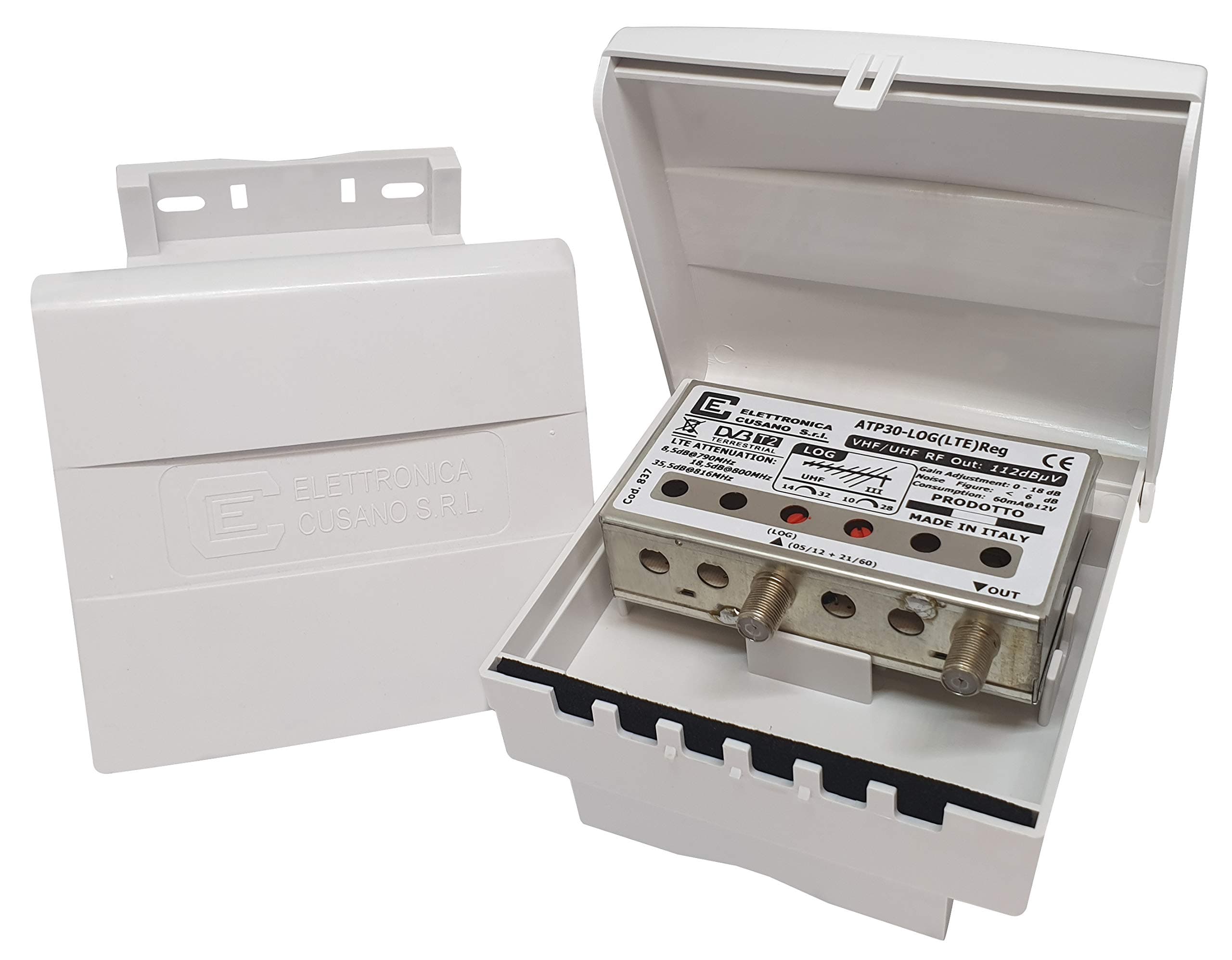 ATP30 Log(LTE) Reg Rod Amplifier with 1 Input for Logaritmic Antenna - 30 dB - for Medium/Discreet Intensity Zones