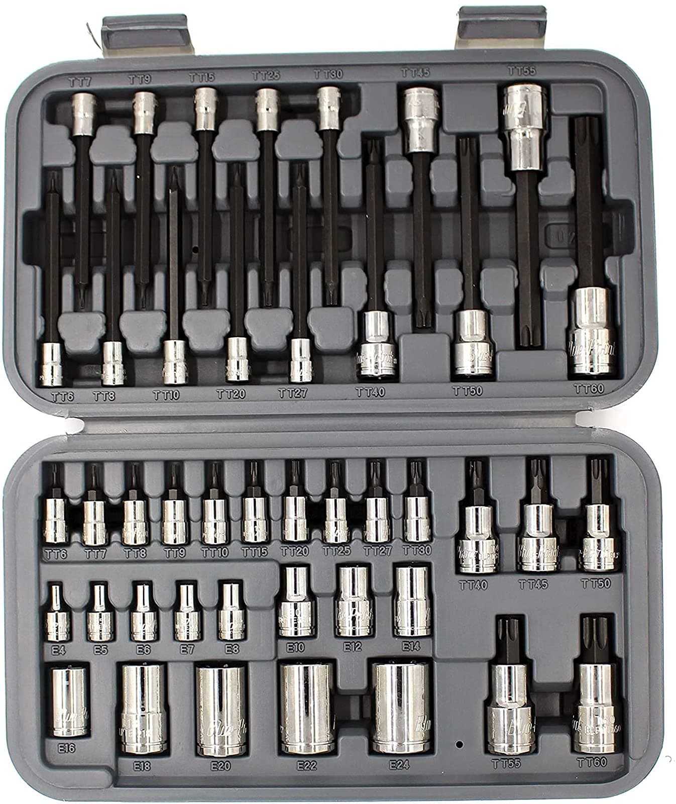 BLPTSSC43 43 pc 1/4“+3/8”+1/2“Dr.Tamper Resistant Combination Drive TORX Socket and TORX Bit Socket Driver Set