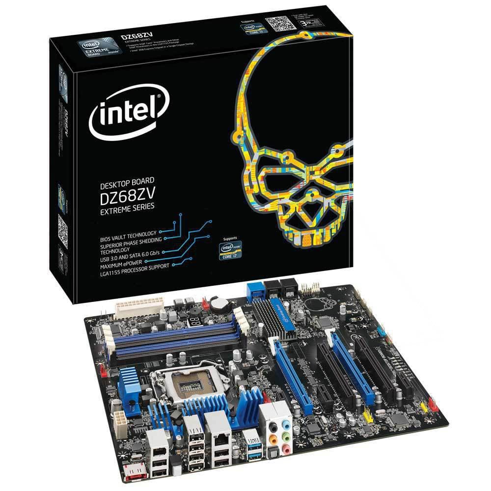 New - Intel DZ68ZV Desktop Motherboard - Intel Z68 Express Chipset - Socket H2 LGA-1155 - 1 Pack - LB9925