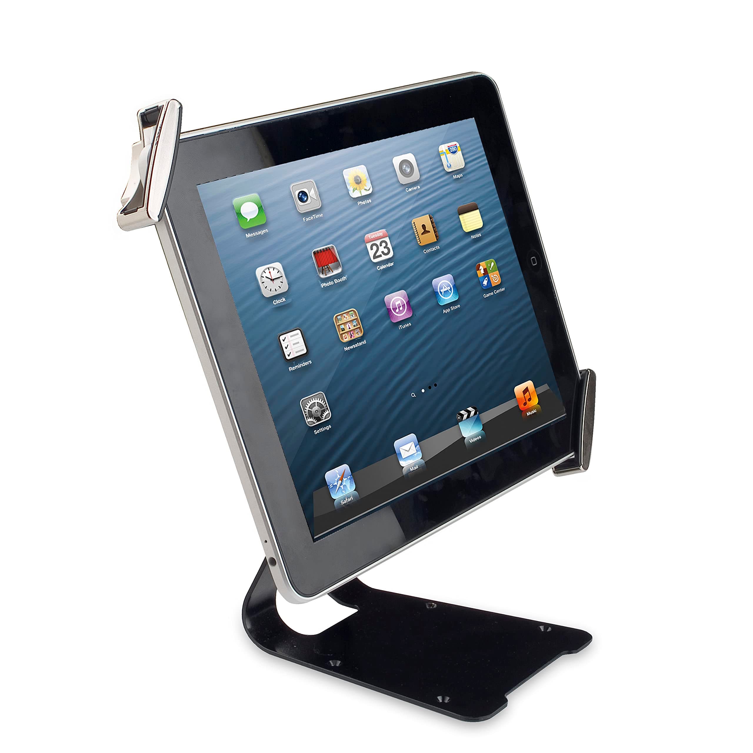 Safe-Tech 7/10 Inch Tablet Lock - Supplied with Metal Stand - 360° Rotation System - Compatible with iPad / Galaxy Tab or Surface - 100% Metal