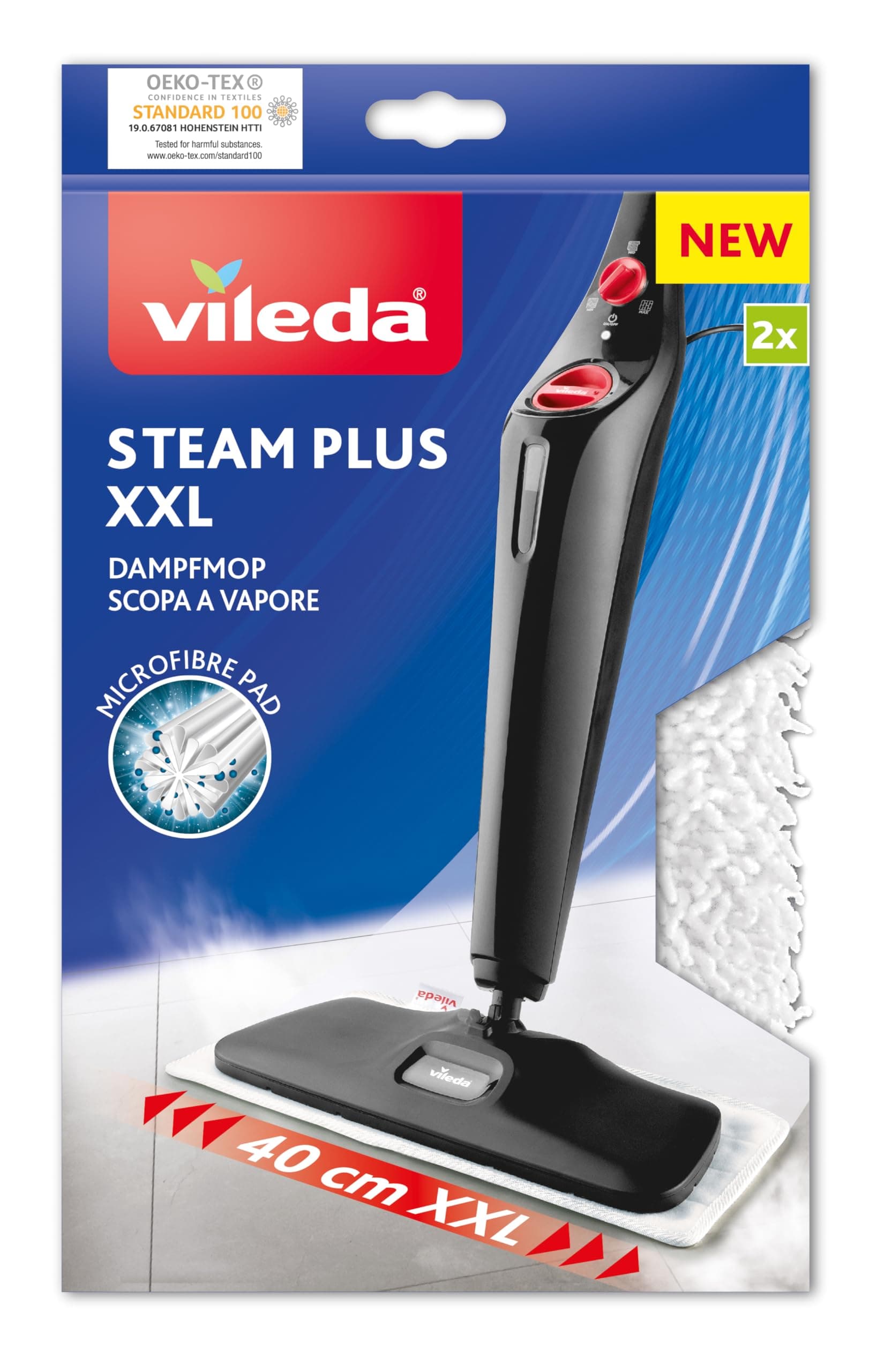 Vileda 161717 Steam Mop Refill, White, Single