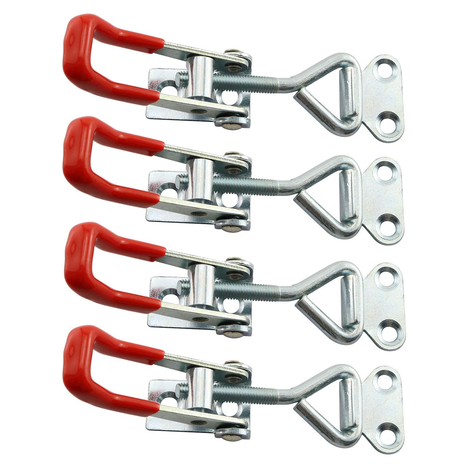 4PCS Latch Catch Cabinet Boxes Handle Toggle Lock Clamp Hasp Silver 4001