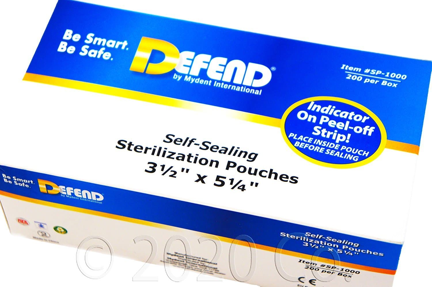 200 Pc Defend Sterilization 3.5" x 5.25" Autoclave Tattoo Pouches