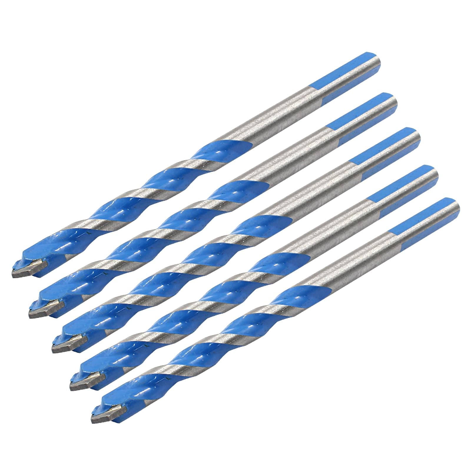 Piutouyar 5 Pcs 8mm Masonry Drill Bits, 0.31" Carbide Drill Bits Set for Concrete, Tile, Glass, Ceramic, Brick, Wood