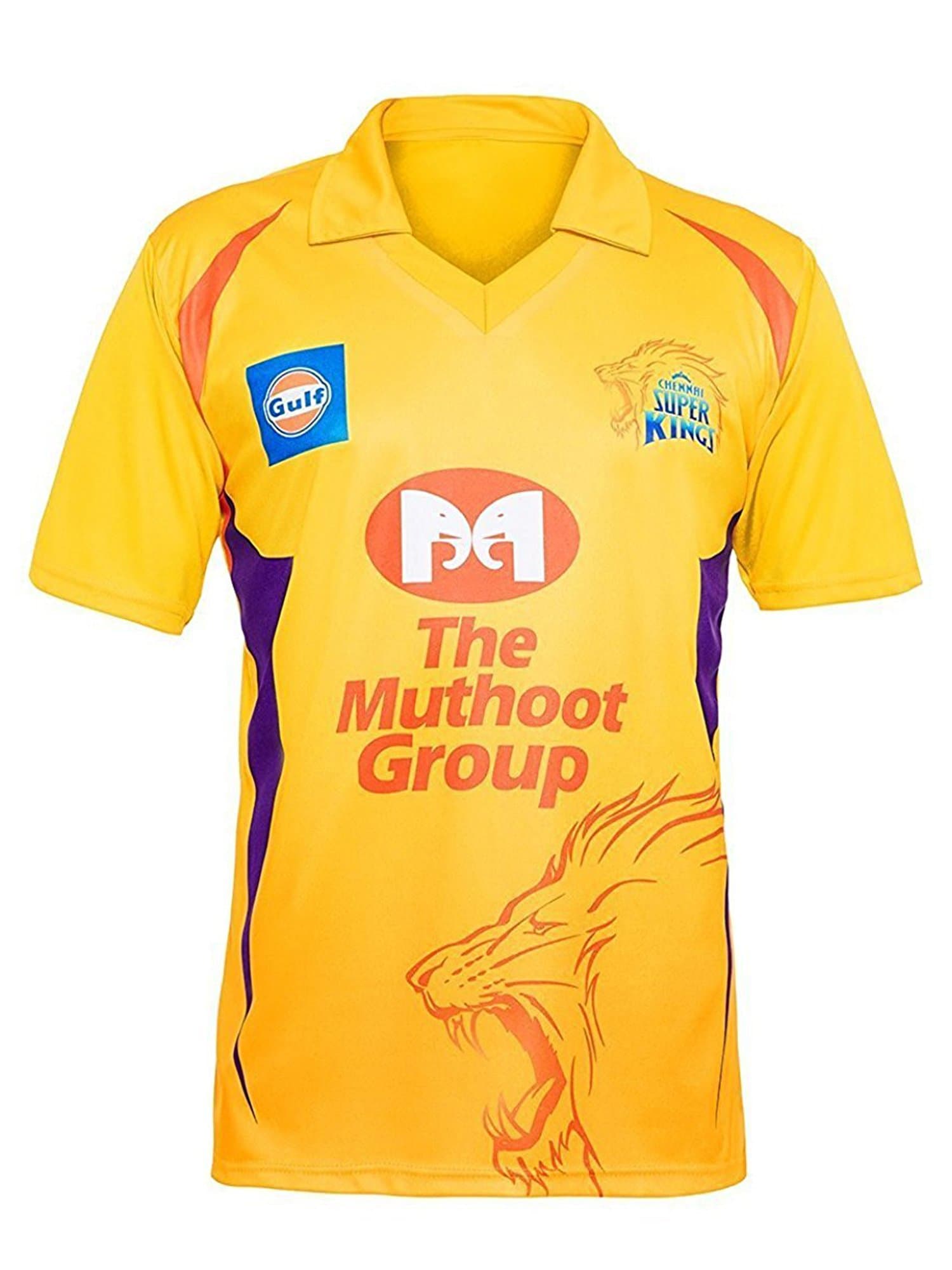 Applecreation Men's Polyester IPL Jersey Yellow_Small