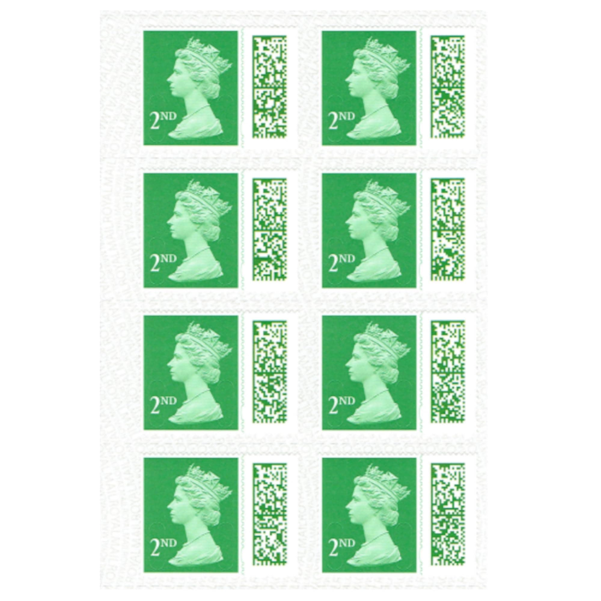 GOVLAX Group 2nd Class Stamps (8 Pack) - Self Adhesive UK Letter Postage Stamps for Standard Mail with Barcode