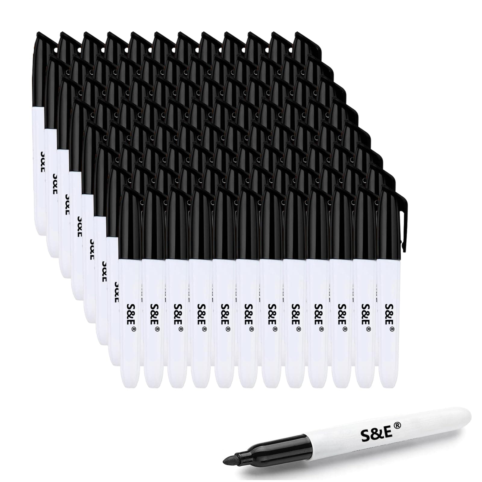 96 Pcs Dry Erase Markers Black