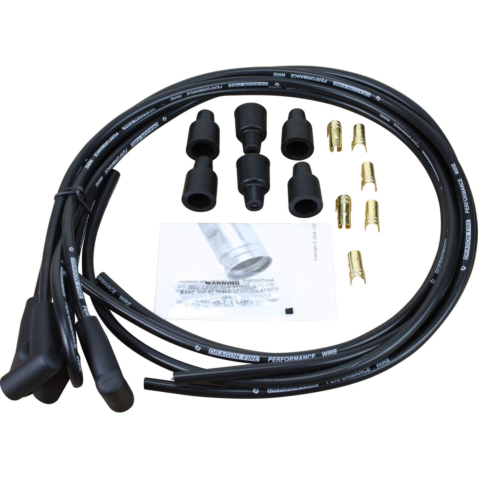 AIP ElectronicsDragon Fire 7mm Ultra-Duty High Energy Compatible Replacement Spark Plug Wire Set for Ford 8N 2N 9N with Front Mount Distributor OEM Fit PWJ225