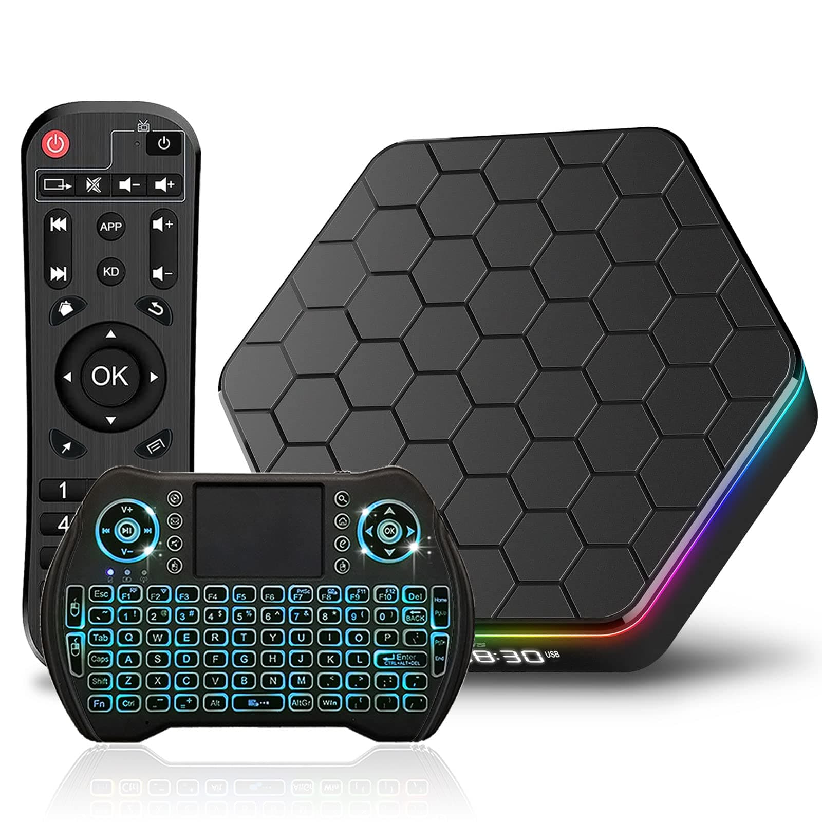 BL Android TV Box 12.0, 2023 Android TV Box 6K 4K Wi-Fi 6 2GB RAM 16GB ROM, T95Z Plus Android Box H618 Quad-core Cortex-A53 2.4G/5G Wi-Fi HDR10+ Bluetooth 5.0 Ethernet USB with Mini Wireless Keyboard