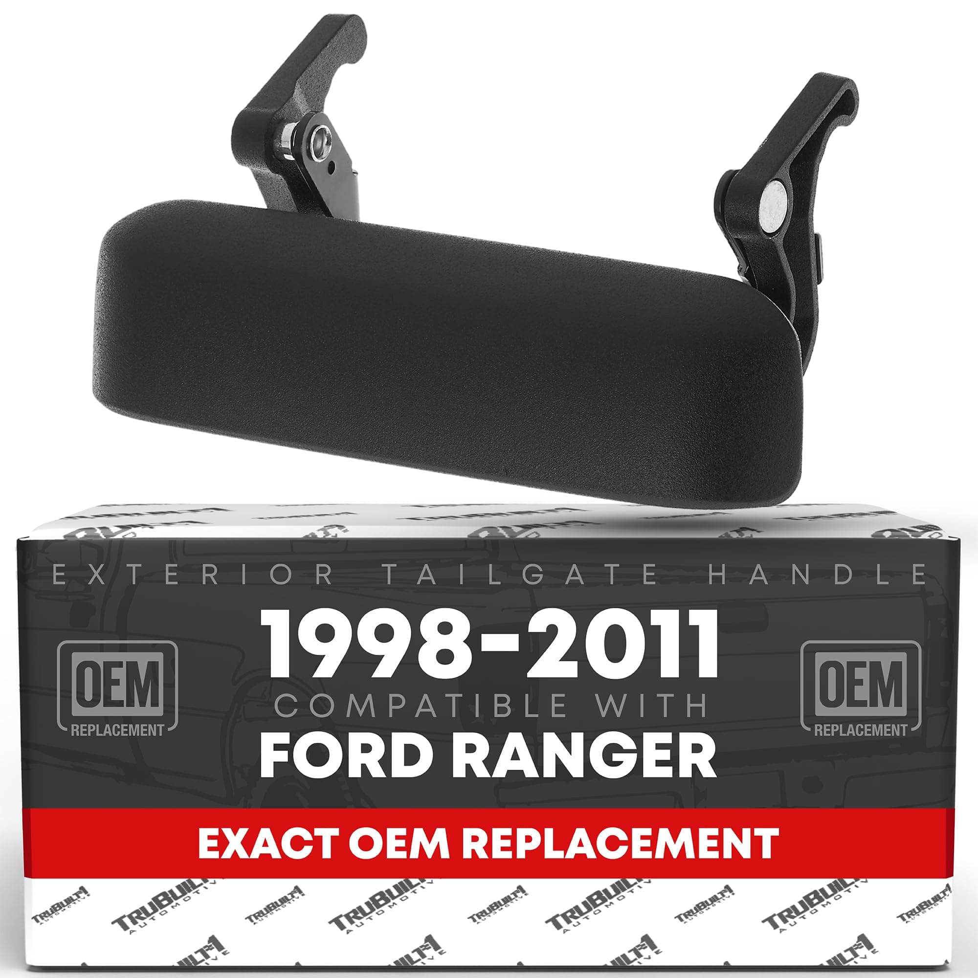 T1A Tailgate Handle - Compatible with 1998-2011 Ford Ranger - Textured Black - OEM 1L5Z9943400AAA, 1L5Z-9943400-AAA, 1L5Z 9943400-AAATEX, 77872, FO1915109