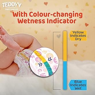 TEDDYY Baby Diapers Pants Premium New Born 132 Count (Pack of 2), 2-5 kgs, High Absorbency, Anti - Bacterial