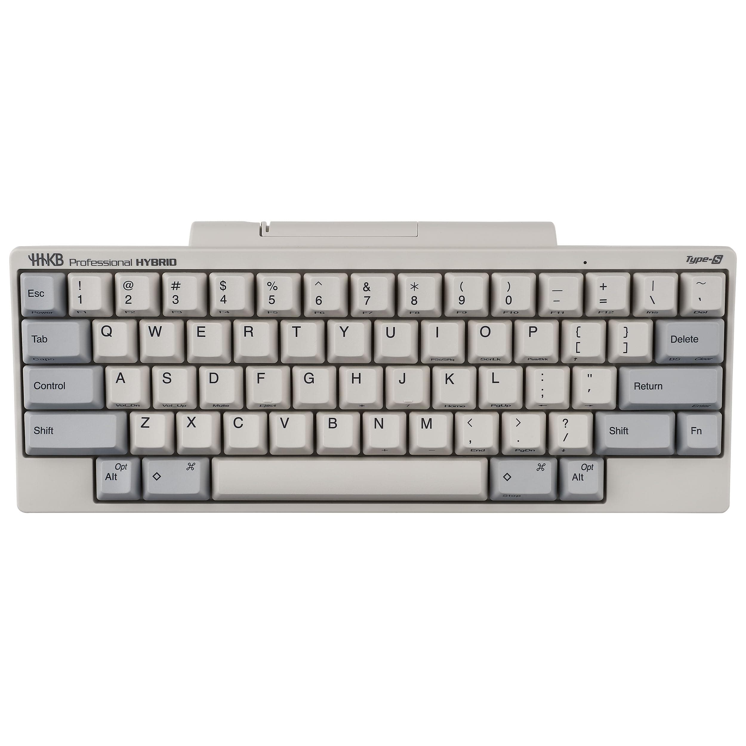 Fujitsu Happy Hacking Keyboard Professional Hybrid Type-S (Compact, White, 45G, Printed Keycaps, Silent Keys)