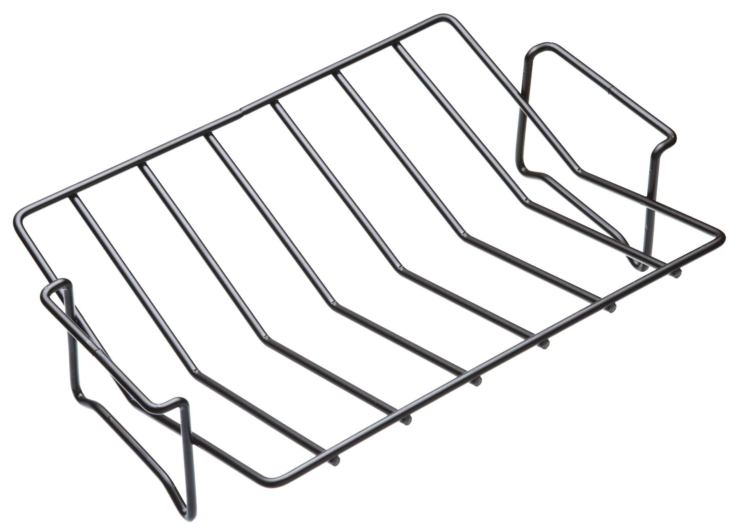 KitchenCraft Non-Stick V-Shaped Roasting Rack, 3 x 21 cm (12" x 8.5"), Black