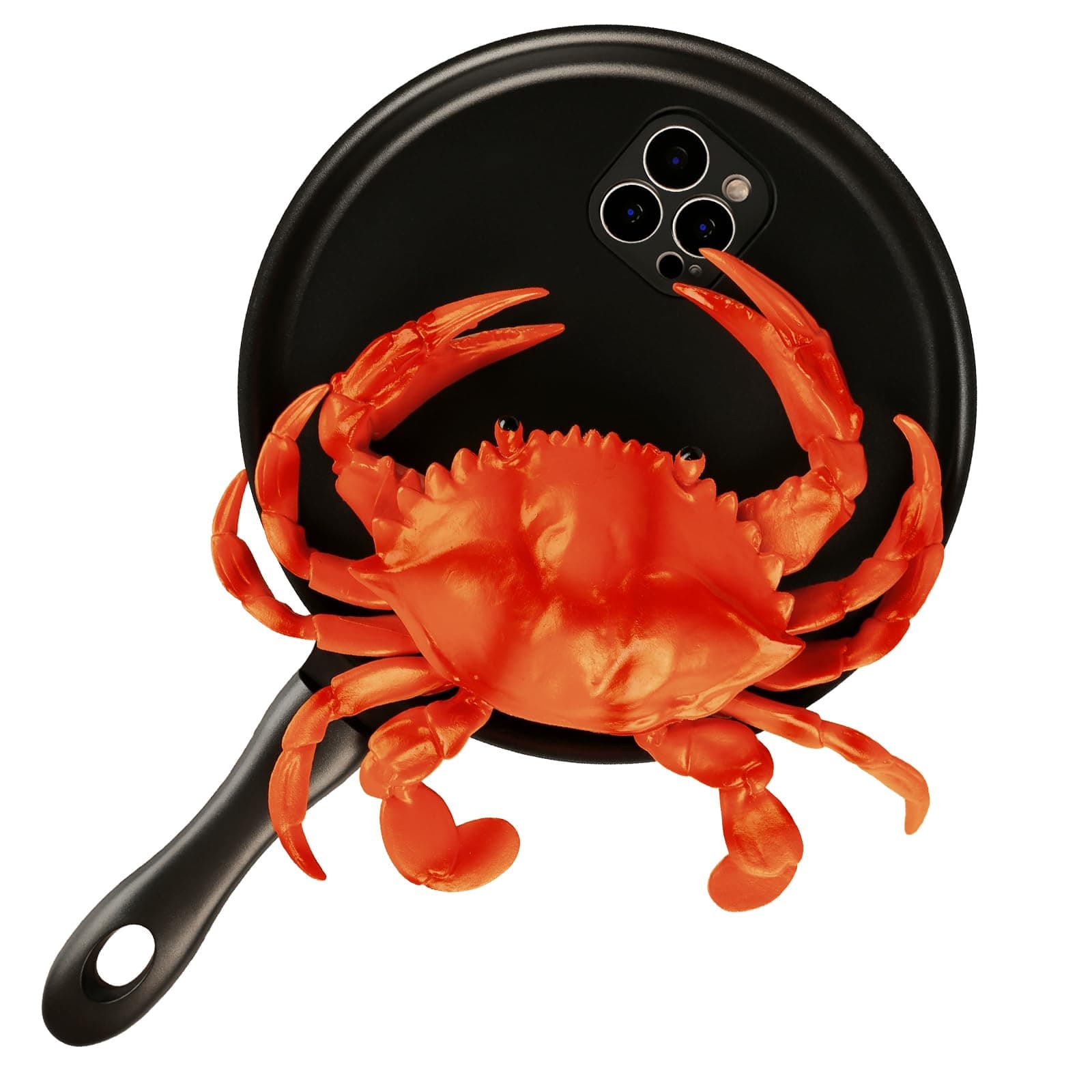 3D Frying Pan Phone Case for iPhone 14 Pro Max - Funny Skillet Novelty Food Case