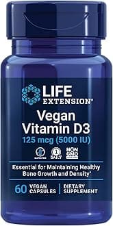 Vegan Vitamin D3, Joint/Bone Health, Immune Support, Non-GMO, Gluten Free, 60 Count