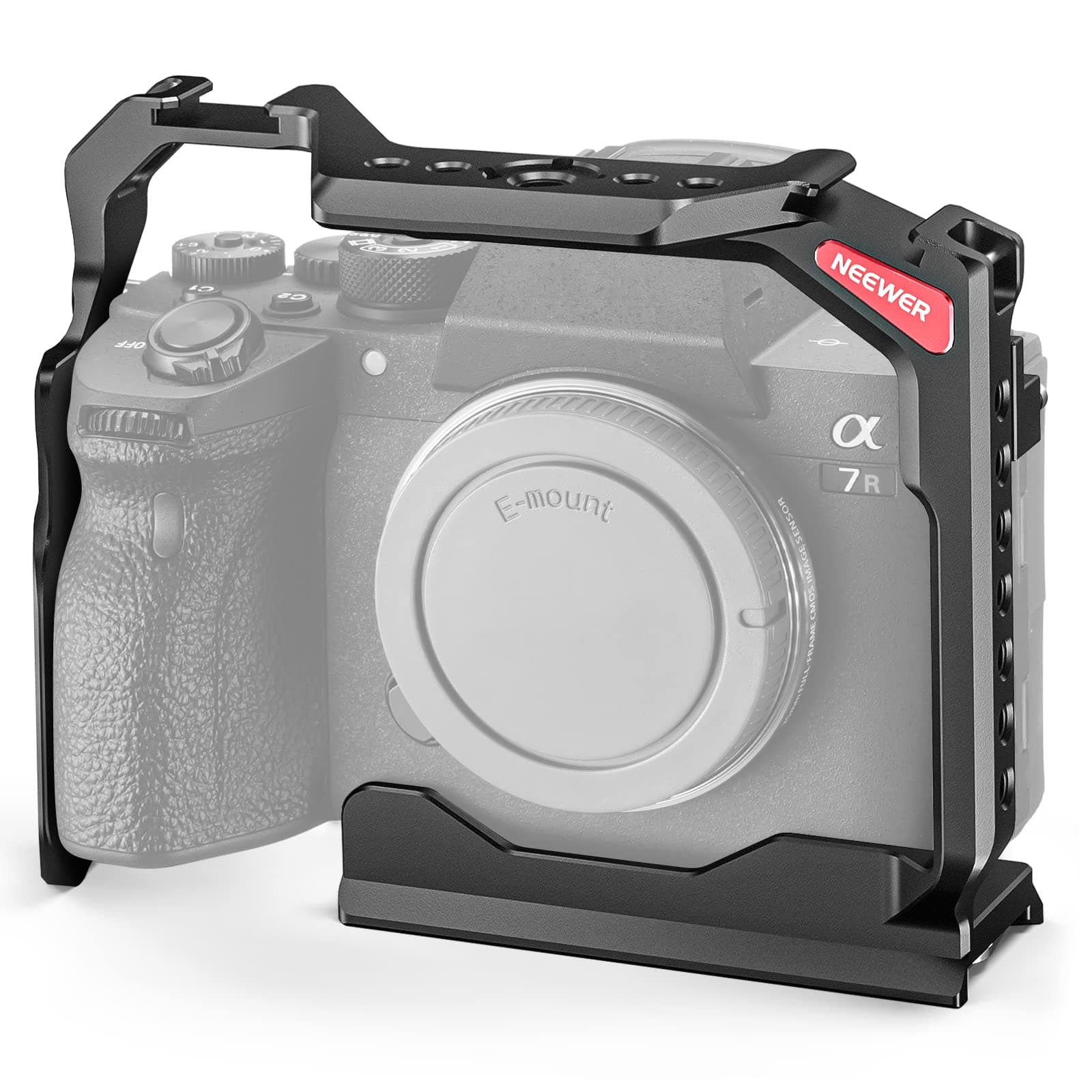 Full Camera Cage Compatible with Sony a7 IV/a7R IV/a7S III/a1, Aluminum Alloy Video Camera Rig with Full Access/Arca Type QR Base for Quick Switch, Compatible with DJI RS Stabilizers, CA004