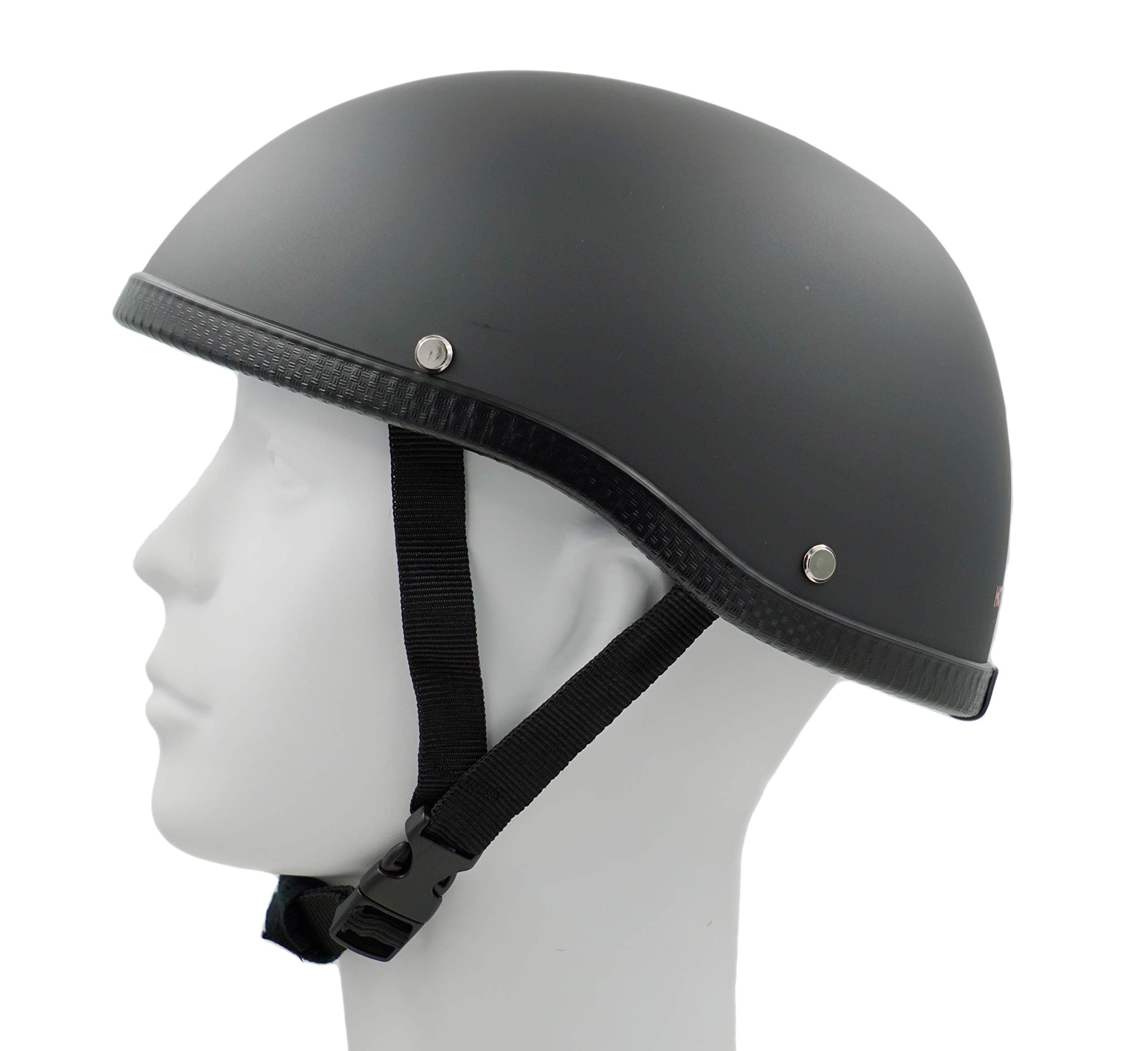 Classic ATV UTV Scooter Beanie Scull Cap Novelty (Non DOT) OSFM Flat Black