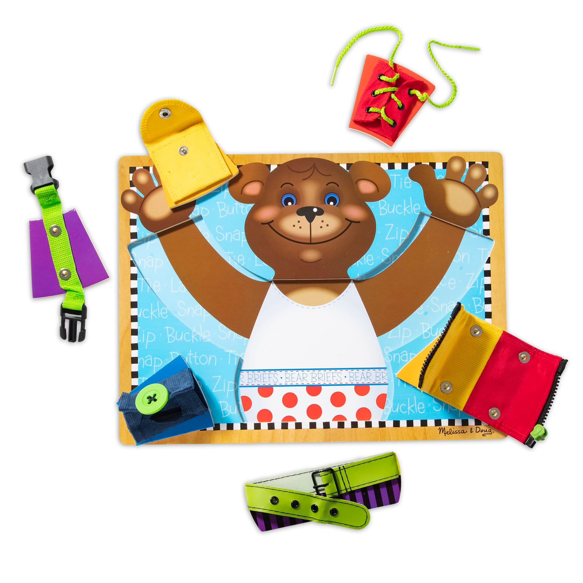 Basic Skills Board | Developmental Toy | Motor Skills | Problem Solving | 3+ | Gift for Boy or Girl