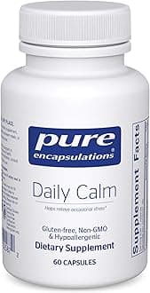 Pure Encapsulations Daily Calm - Vegan Stress & Sleep Support Supplement - Contains Ashwagandha, Saffron, GABA & L-Theanine - Non-GMO, Soy-Free & Gluten-Free - 60 Capsules