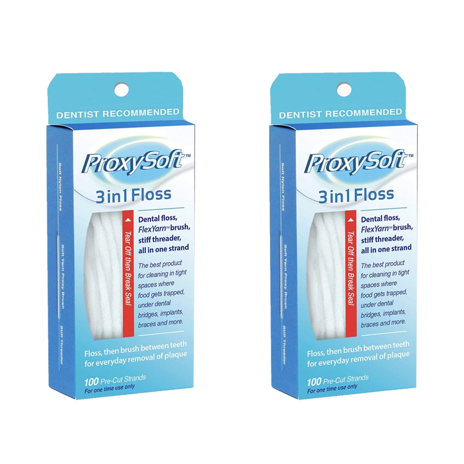 3-in-1 Floss - 2pk (200 Strands)