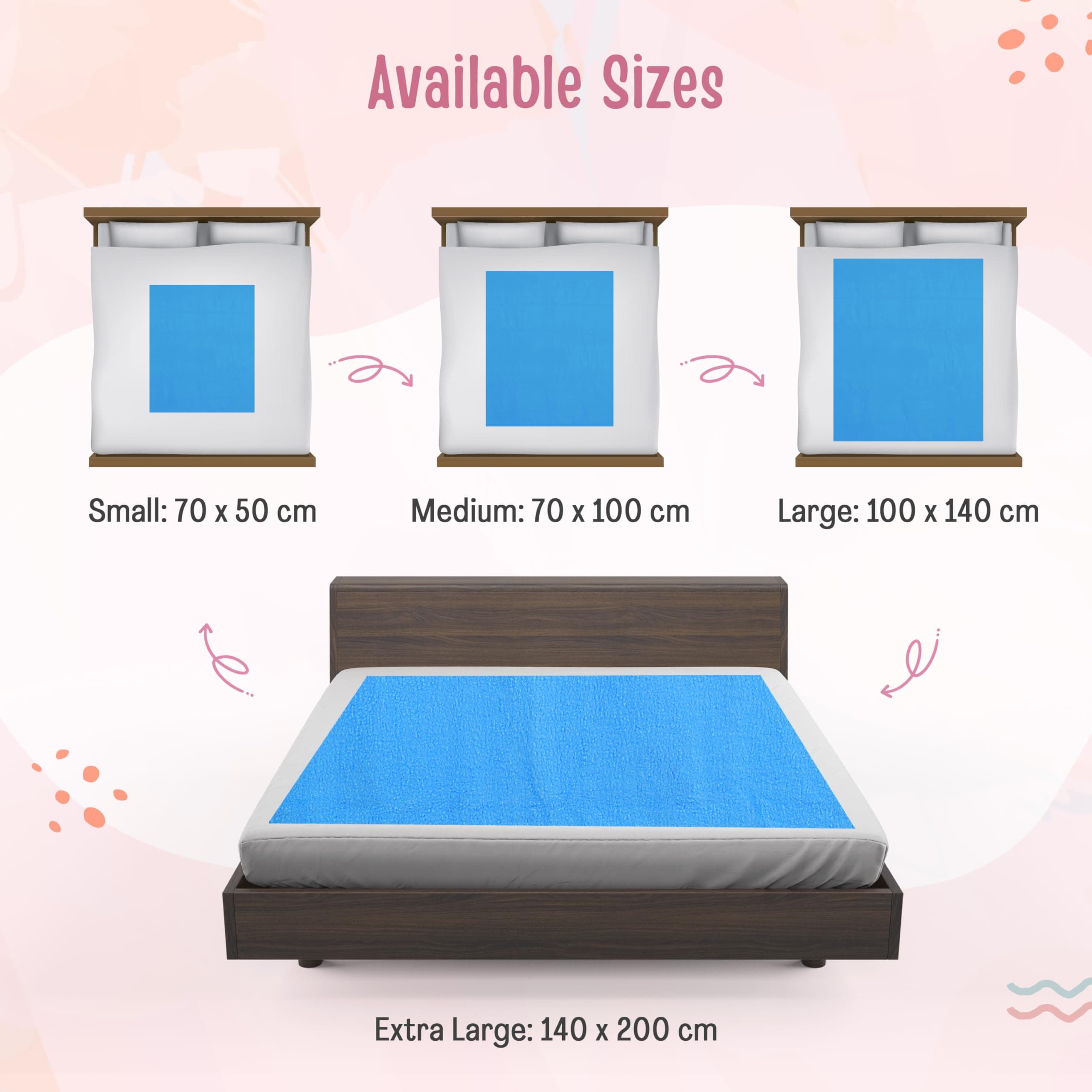 Luv Lap Instadry Extra Absorbent Quick Dry Sheet for Baby, Baby Bed Protector, Waterproof Baby Sheet, 0m+ - Extra Large, 140 x 200cm (Royal Blue)