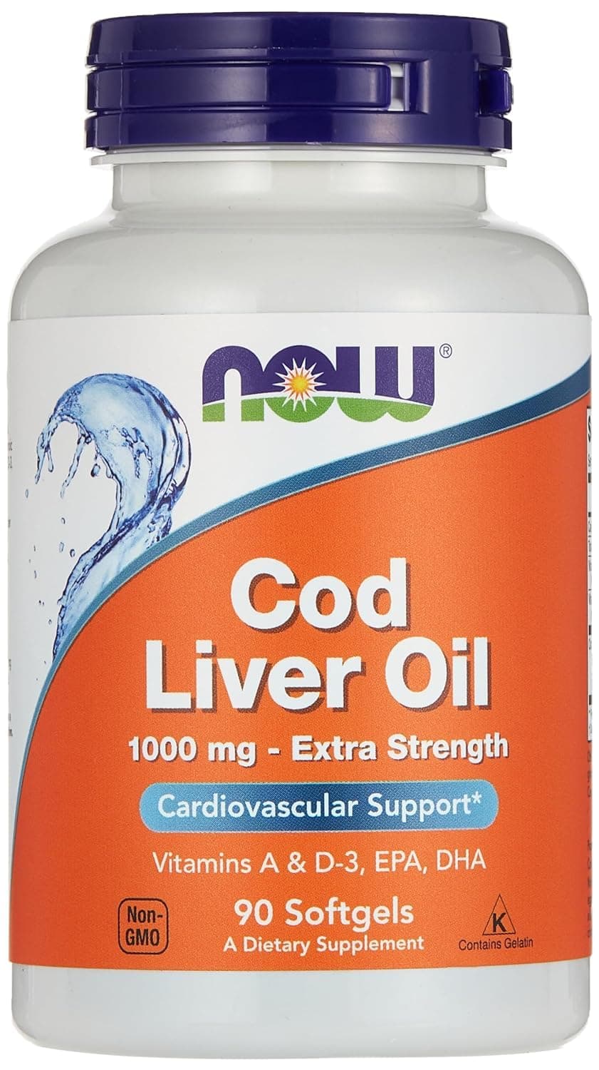 Now Cod Liver Oil 1000 Mg Softgels 90