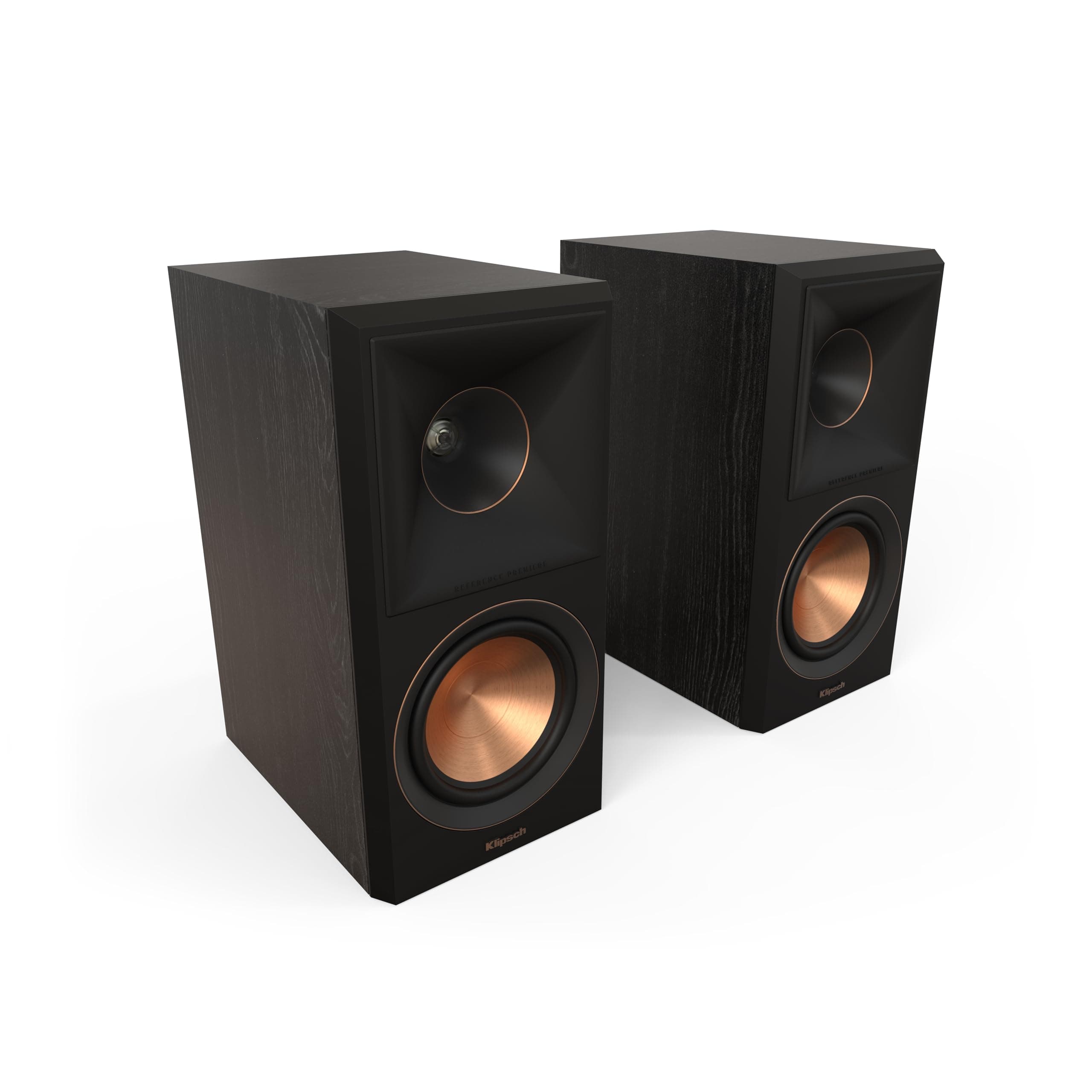 Reference Premiere RP-500M II Bookshelf Speaker Pair with Larger 90° x 90° Hybrid Tractrix® Horn, 1” Tweeter, 5.25” Cerametallic Woofers for Room-Filling Home Theater Sound in Ebony