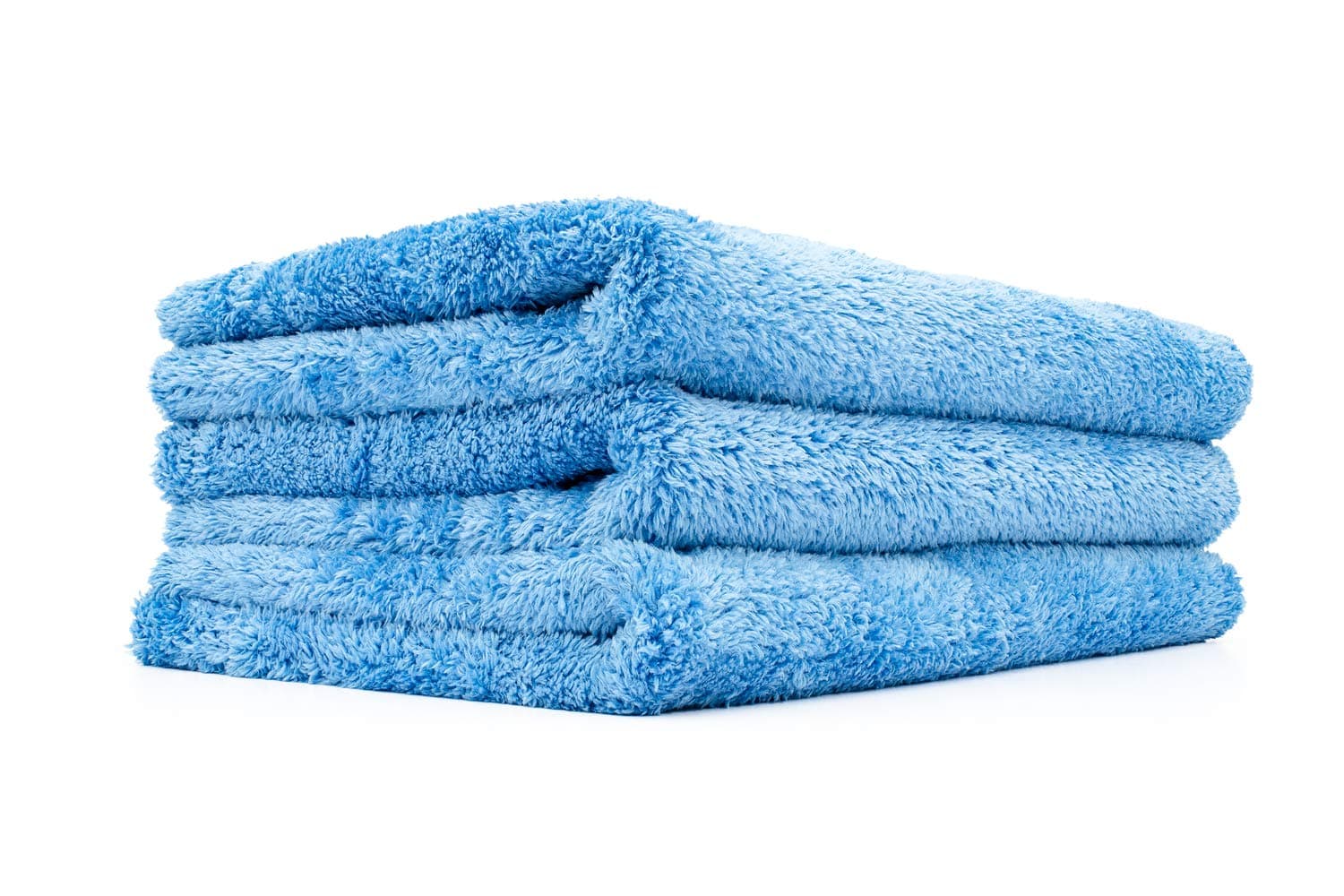 The Rag Company - Eagle Edgeless 500 (3-Pack) Professional Korean 70/30 Blend Super Plush Microfiber Detailing Towels, 500GSM, 16in x 24in, Blue