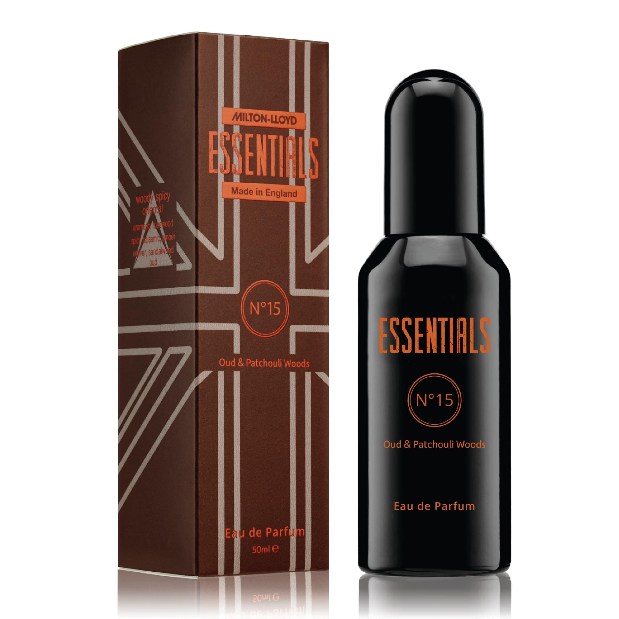 ESSENTIALS No 15 Perfume for Men. 50ml Eau de Parfum Men, Luxury Fragrance - Mens Aftershave, Long Lasting Fragrance by Milton-Lloyd