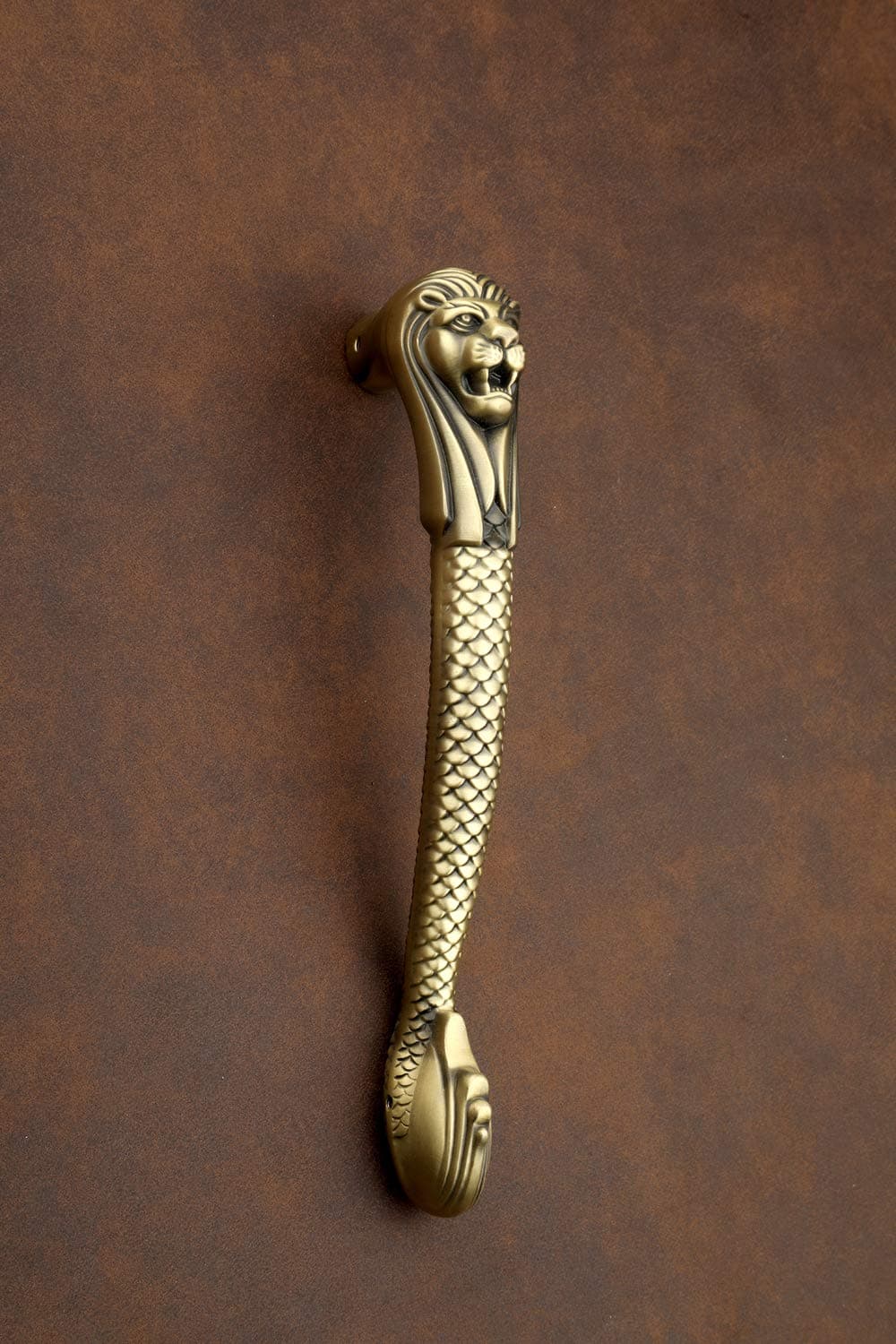 GLOXY ENTERPRISE Aluminum Lion Shape Main Door Handle Decorative Pull Handle for Glass and Wooden Door - Antique - (Size 10 Inch)