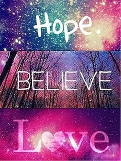 Cross Stitch Kits Stamped, OWN4B Hope Believe Love Printed Pattern 11CT 14.2x18.1 inch DIY Embroidery Kit (Quotes)