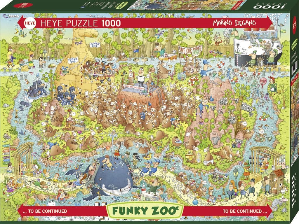 Heye Puzzles - Funky Zoo, 1000 Pc - Australian Habitat