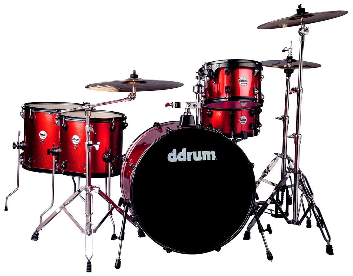ddrum J2R 524 RSP Piece Drum Set, Red Sparkle