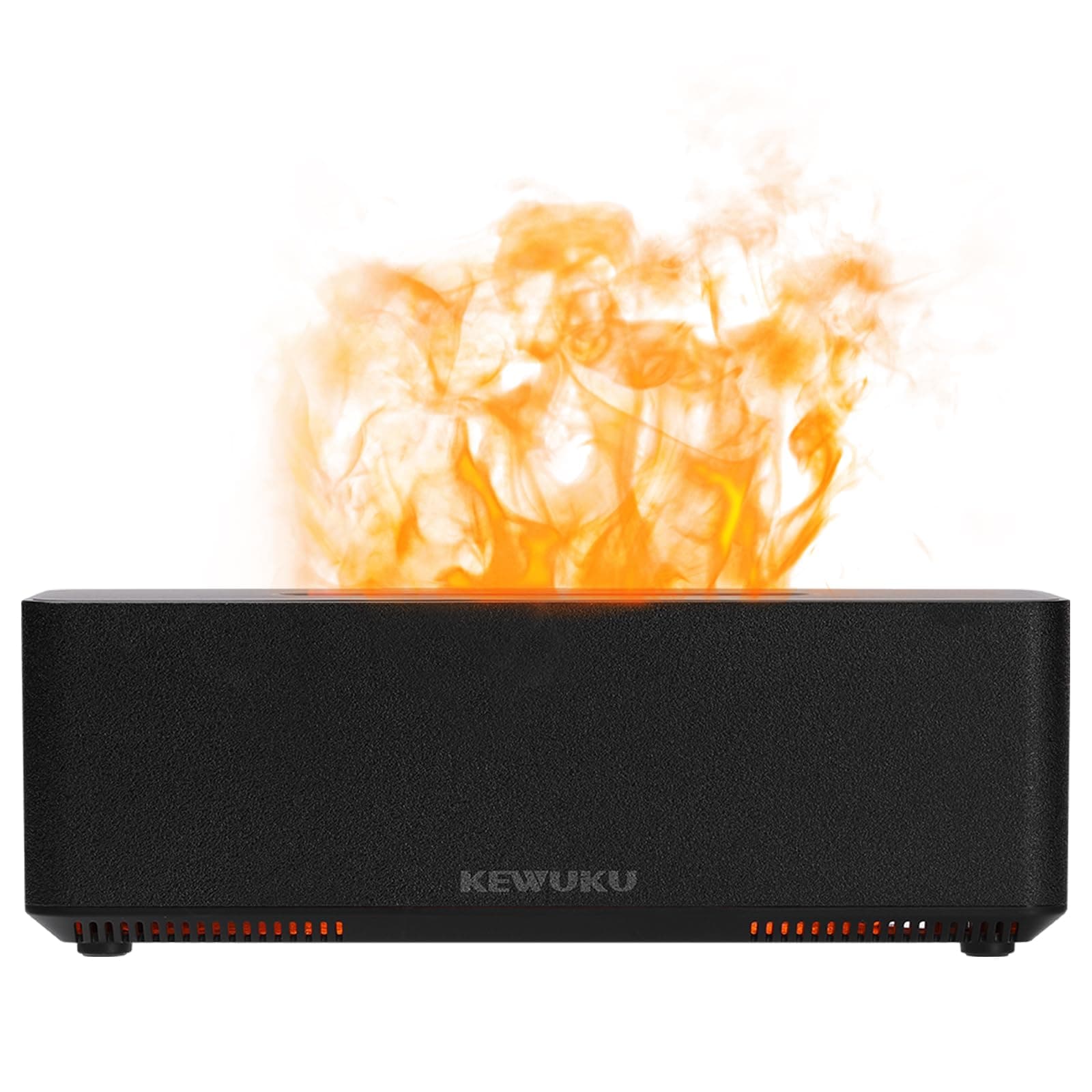 Essential Oil Diffuser and Humidifier with Flickering Flame Light, 10oz,Ultrasonic, Quiet, Auto Shut Off for Bedroom, Office, Yoga