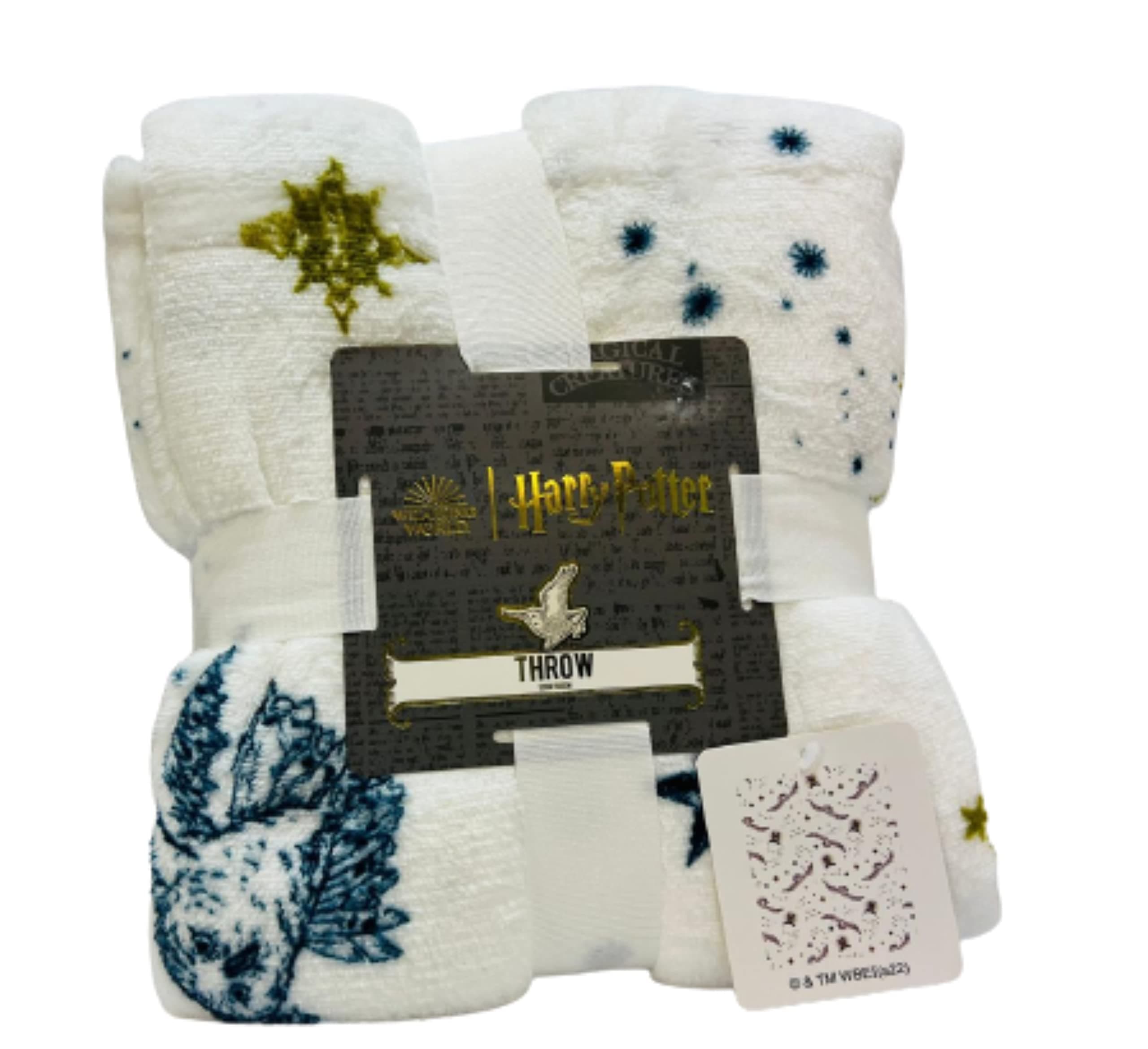 Primark Licensed Harry Potter Hogwarts Bed Throw Navy Blue Soft Cosy Warm Winter Blanket Home Decor 120 x 150cm