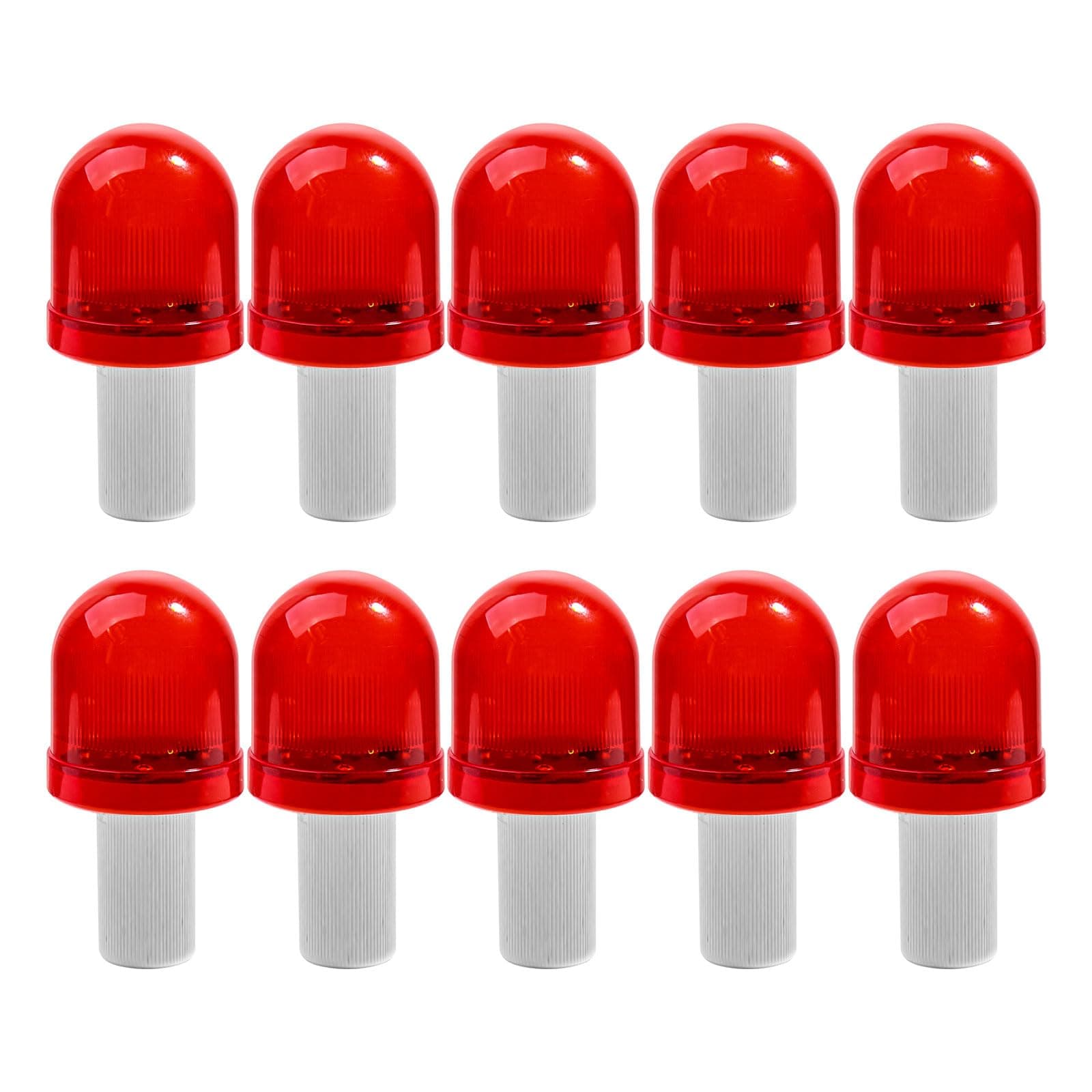 10PCS LED Traffic Cone Lights Warning Light Emergency Flashing Light 360 Degree Visible with 3 Flashing Modes for Collapsible Cones Traffic Safety and Emergencies