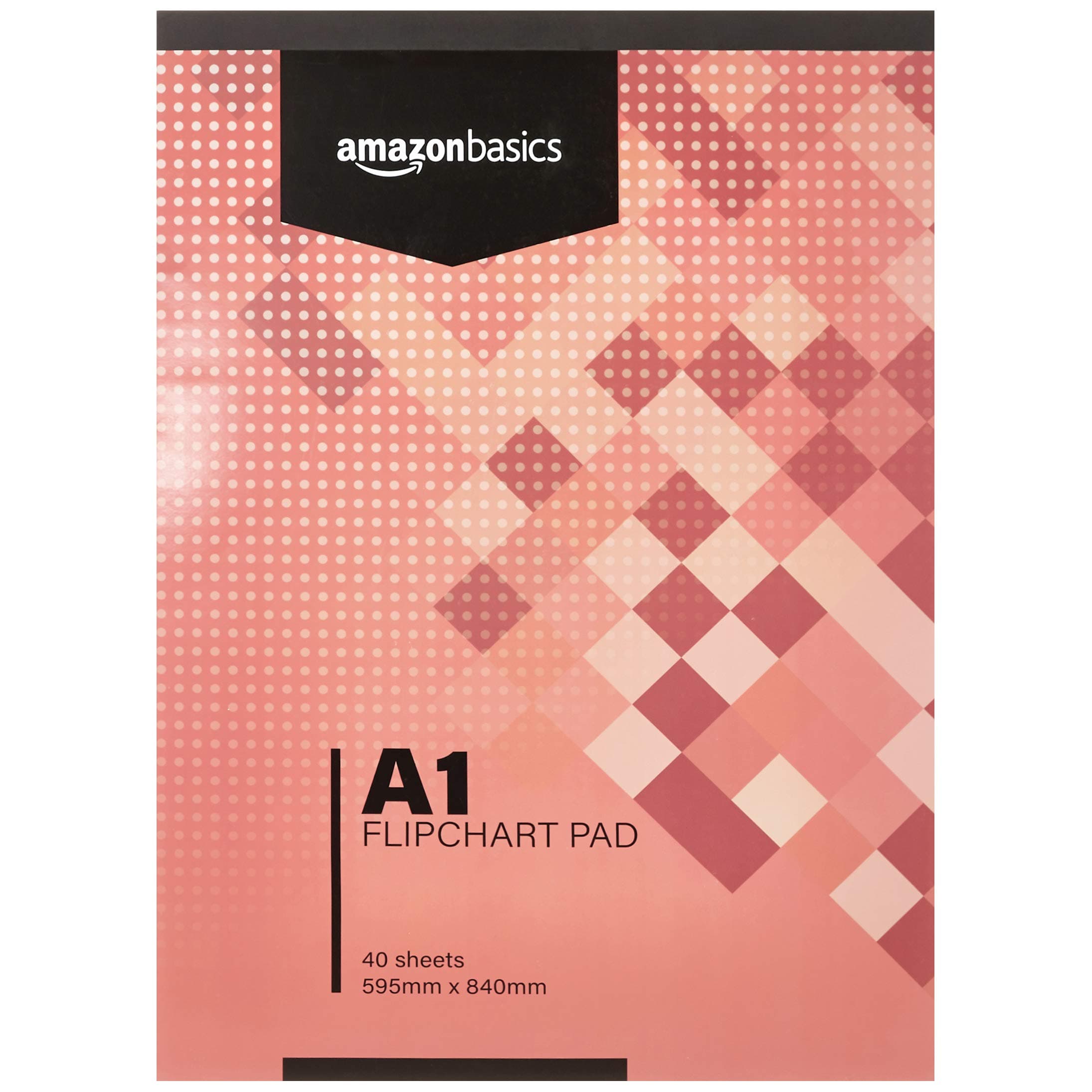 Amazon Basics Flipchart Pad, 40 Sheets, A1 Plain, 595 x 840 mm, (1-Pack)