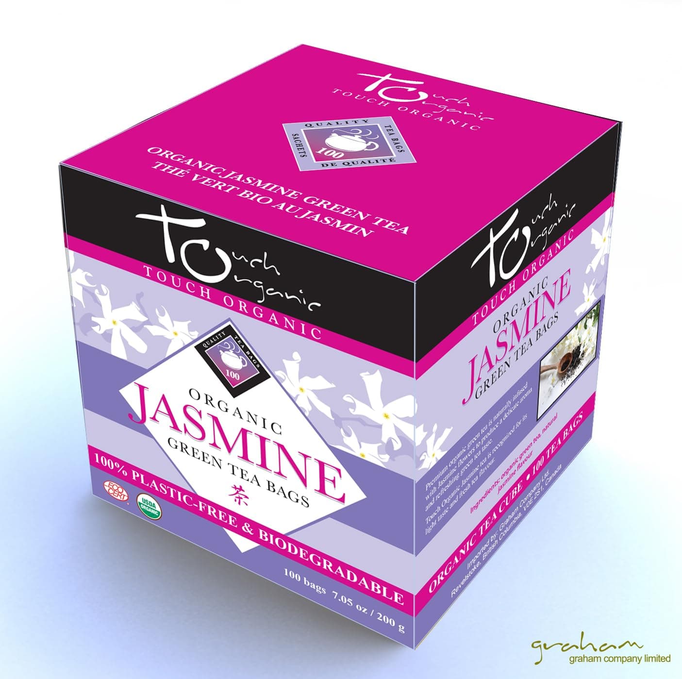 China Organic Tea Cube, Jasmine Green Tea