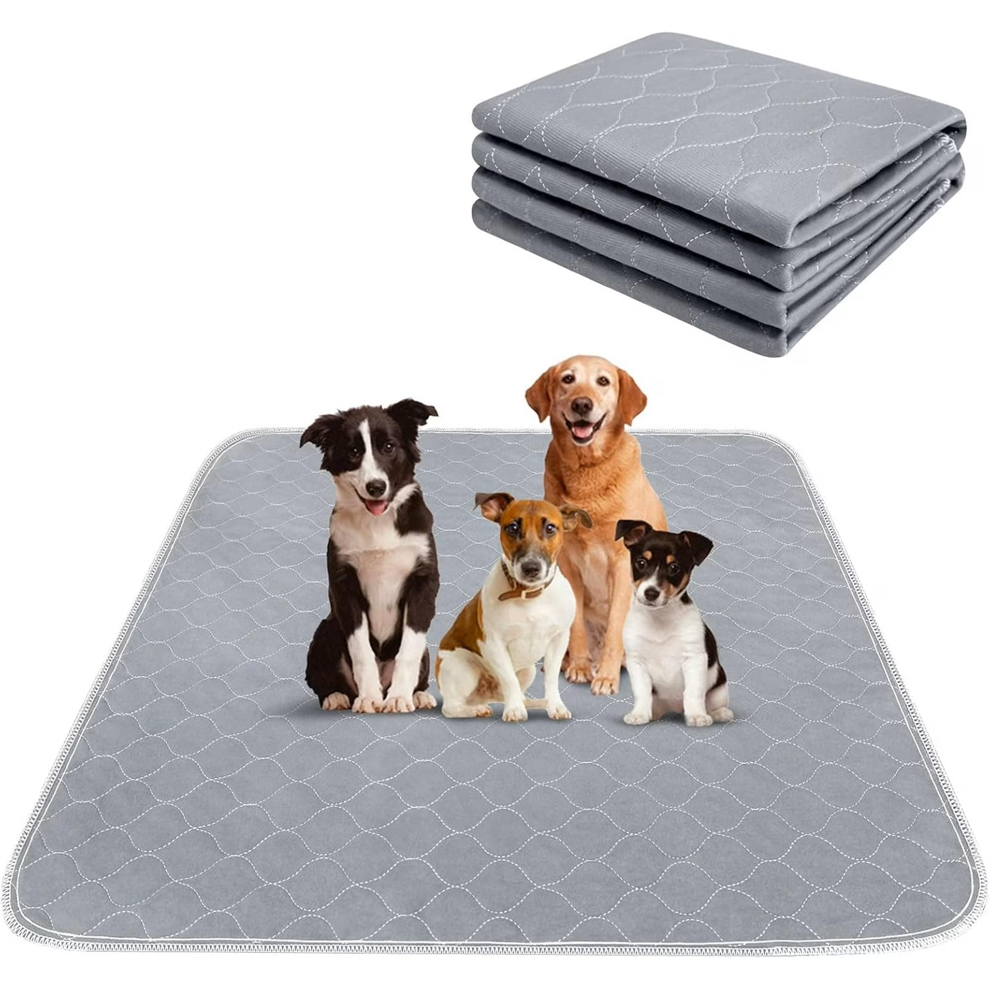 Conkote Reusable Pee Pads for Dogs Extra Large 60" x 48" Puppy Playpen Mat, Washable Pee Pads Heavy Absorbency Waterproof Dog Training Pads Non-Slip for Housebreaking, Whelping, Potty, Crate
