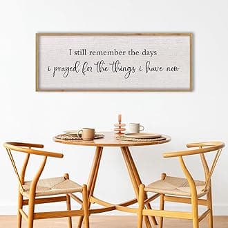 LuZhiQiang Bible Verse Wall Decor I Still Remember the Days I Prayed Sign 40"×15" Christian Grateful Inspirational Religious for Catholic Wall Art Scripture Living Room Religious Wall Hanging (Wood)